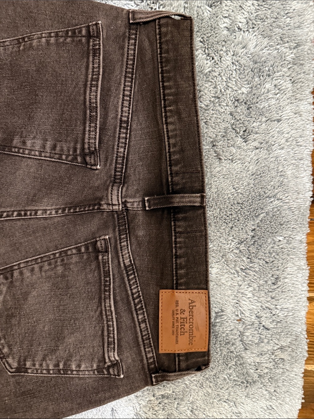 Abercrombie & Fitch Signature Stretch Athletic Straight Jeans Dark Brown 30x30 - Picture 4 of 7